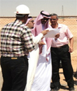 مدير المياه بالمنطقة الشمالية يقوم بزيارة تفقدية لمشروع ( خزان المياة العالي )