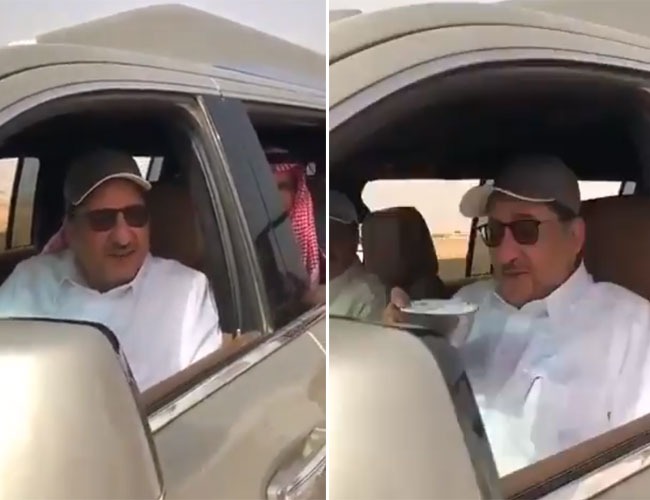 شاهد.. الأمير محمد بن نايف يظهر في مقطع عفوي.. يتجول بسيارته في مزرعته ويشرب حليب الإبل