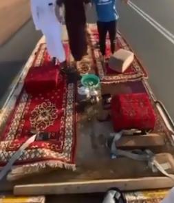 القبض على 6 مواطنين ظهروا في فيديو يجلسون فوق سطح شاحنة ويؤدون حركات استعراضية في حائل