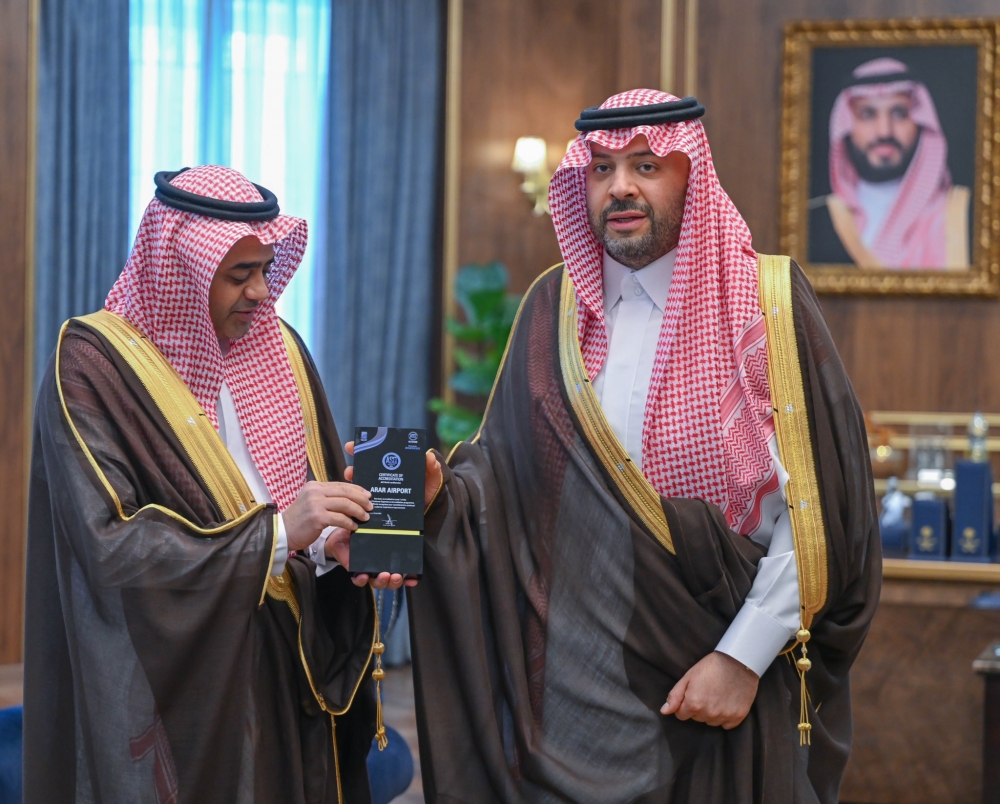 سمو أمير الحدود الشمالية يستقبل الرئيس التنفيذي لشركة تجمع المطارات الثاني